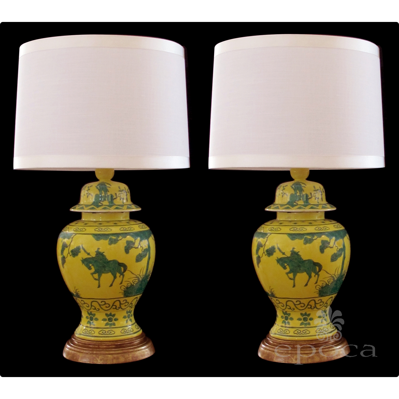 Yellow ginger jar store lamps