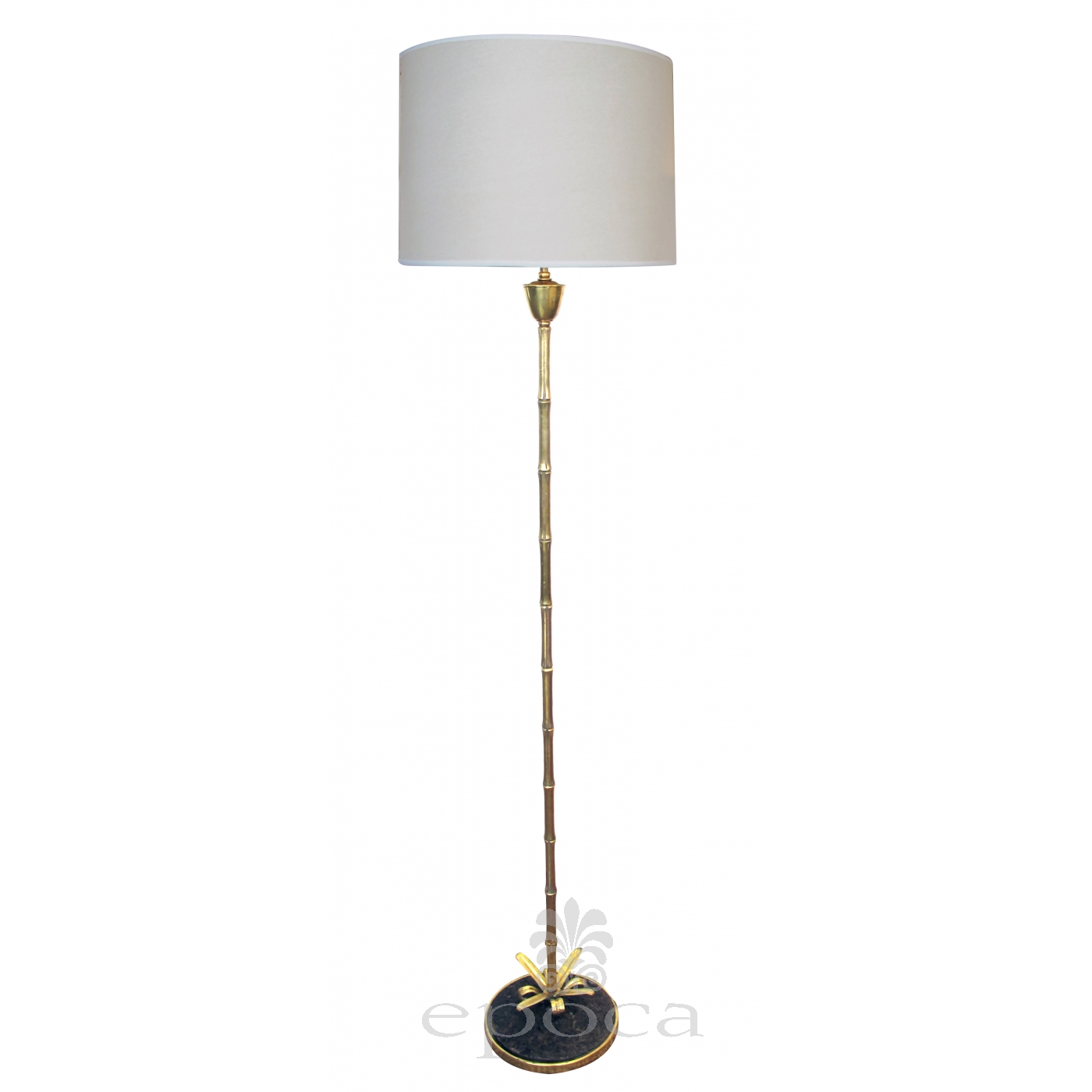 Brass bamboo deals floor lamp