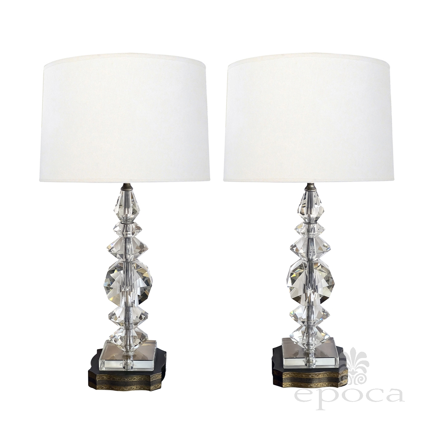 Stacked deals crystal lamp