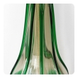 Pair of Murano 1960's Art Glass Lamps with Applied Green Decoration