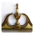 Classically-inspired Chippendale Style Brass Mirror with Broken Arch Pediment